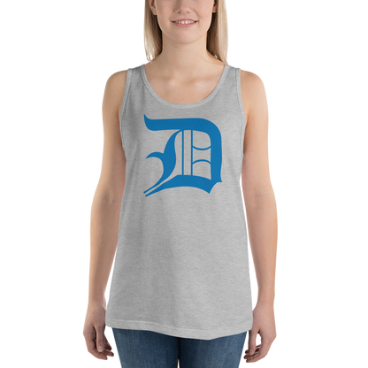 Detroit 'Old English D' Tank Top (Azure) | Unisex Jersey