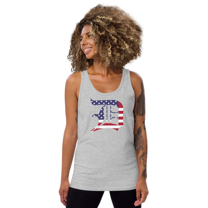 Detroit 'Old English D' Tank Top (Patriotic Edition) | Unisex Jersey