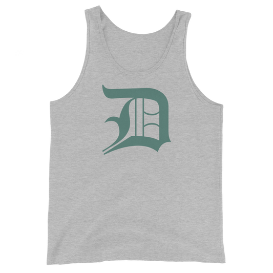 Detroit 'Old English D' Tank Top (Copper Green) | Unisex Jersey