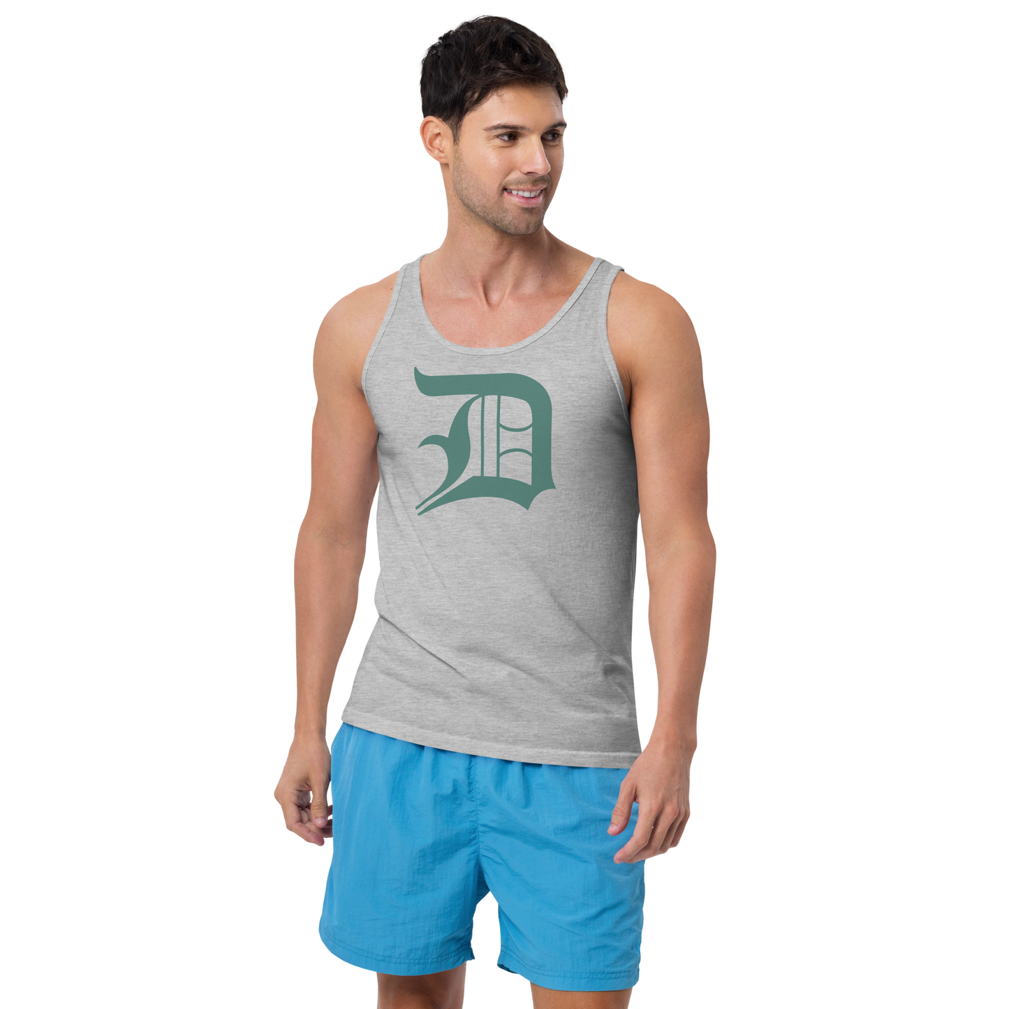 Detroit 'Old English D' Tank Top (Copper Green) | Unisex Jersey