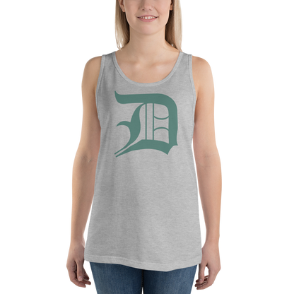 Detroit 'Old English D' Tank Top (Copper Green) | Unisex Jersey