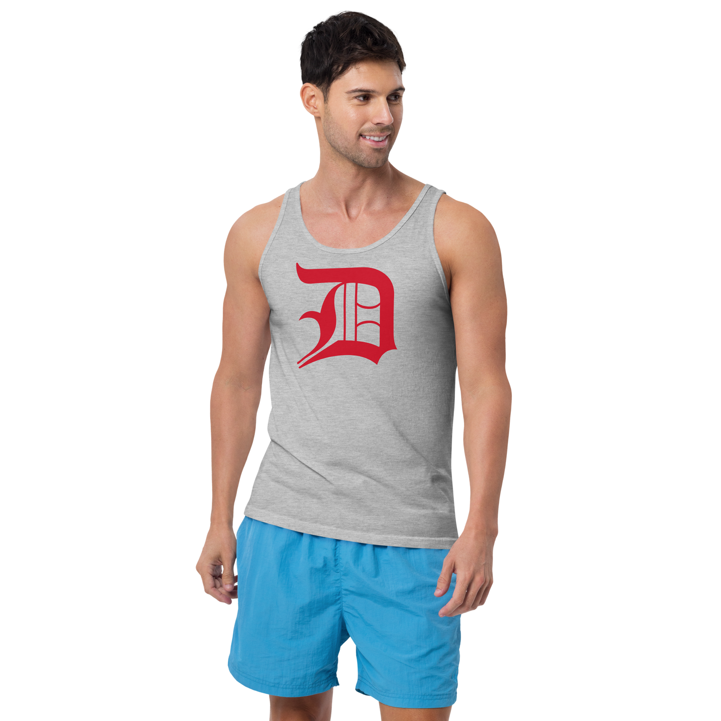 Detroit 'Old English D' Tank Top (Aviform Red) | Unisex Jersey