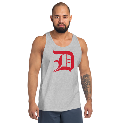 Detroit 'Old English D' Tank Top (Aviform Red) | Unisex Jersey