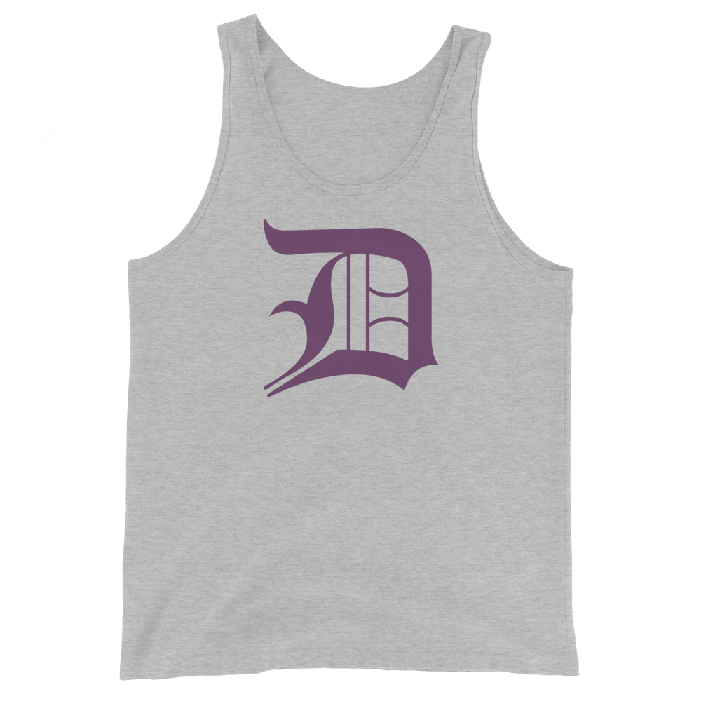 Detroit 'Old English D' Tank Top (Plum) | Unisex Jersey