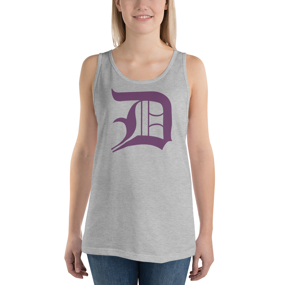 Detroit 'Old English D' Tank Top (Plum) | Unisex Jersey