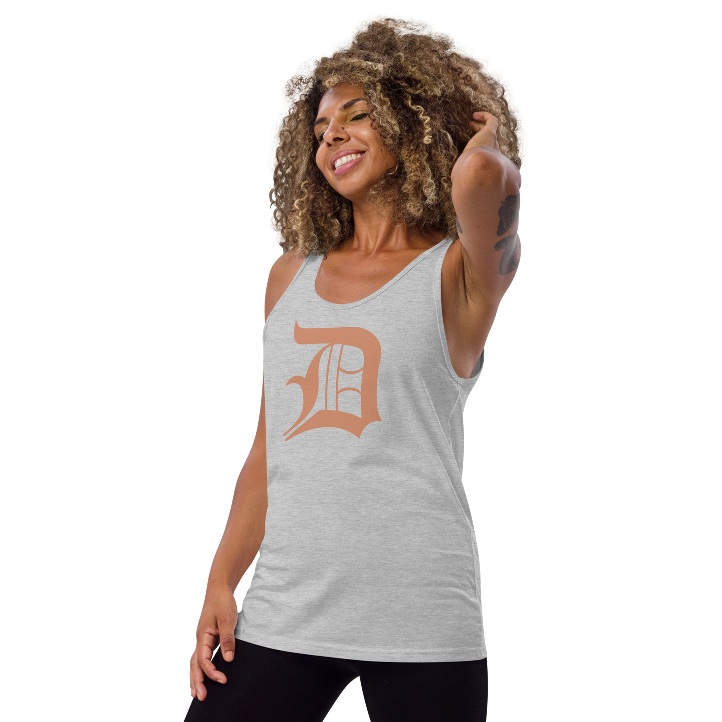 Detroit 'Old English D' Tank Top (Copper Color) | Unisex Jersey