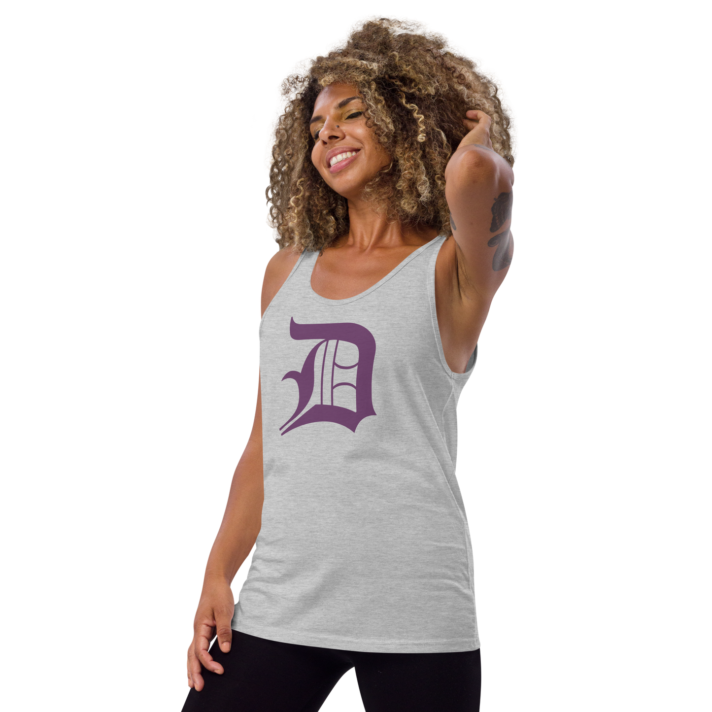 Detroit 'Old English D' Tank Top (Plum) | Unisex Jersey