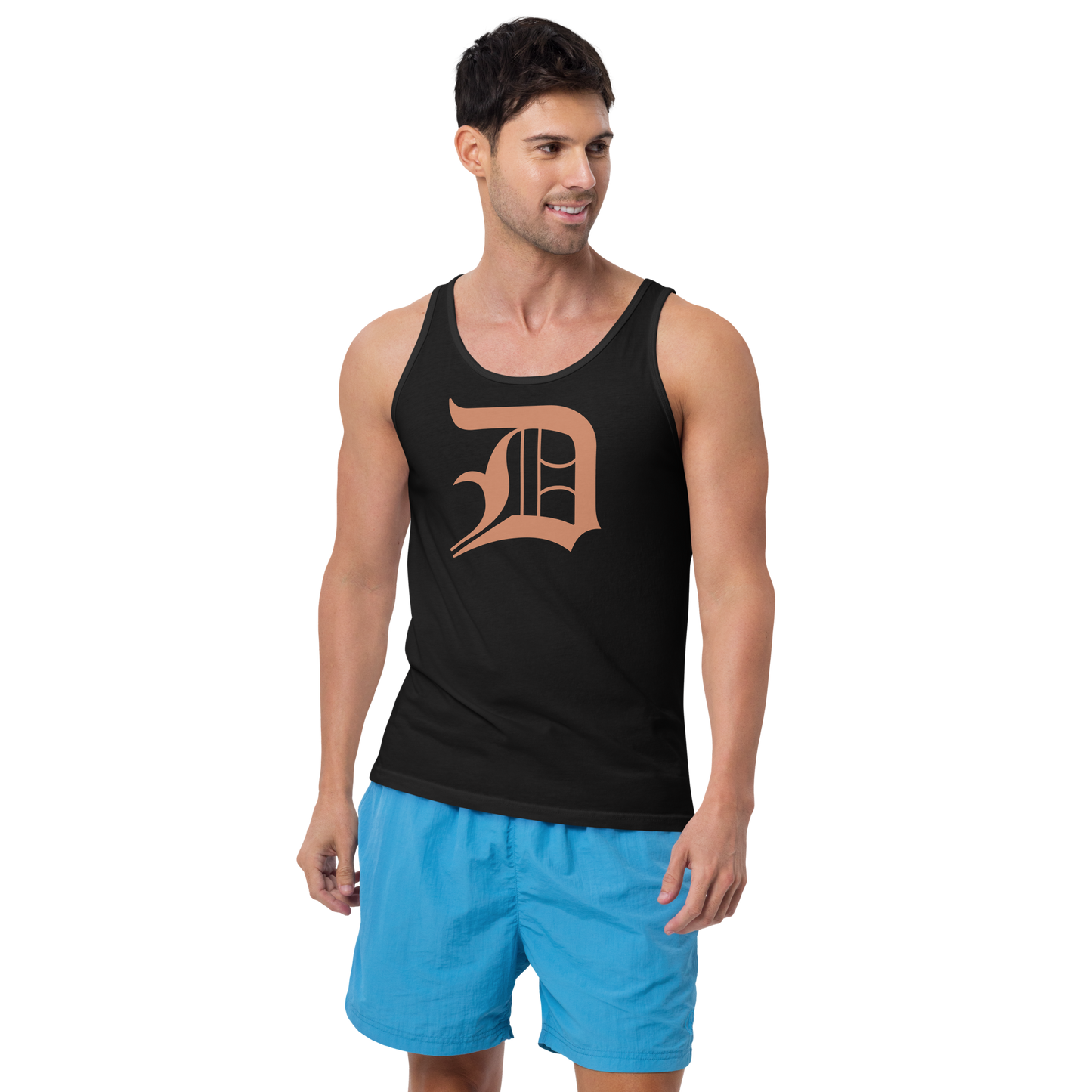 Detroit 'Old English D' Tank Top (Copper Color) | Unisex Jersey