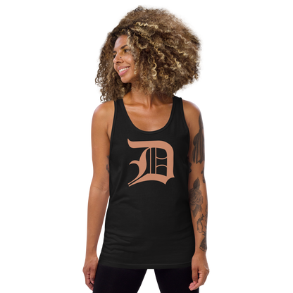 Detroit 'Old English D' Tank Top (Copper Color) | Unisex Jersey