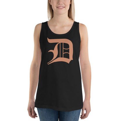 Detroit 'Old English D' Tank Top (Copper Color) | Unisex Jersey