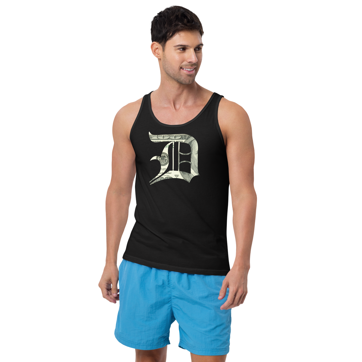 Detroit 'Old English D' Tank Top (Benjamins Edition) | Unisex Jersey