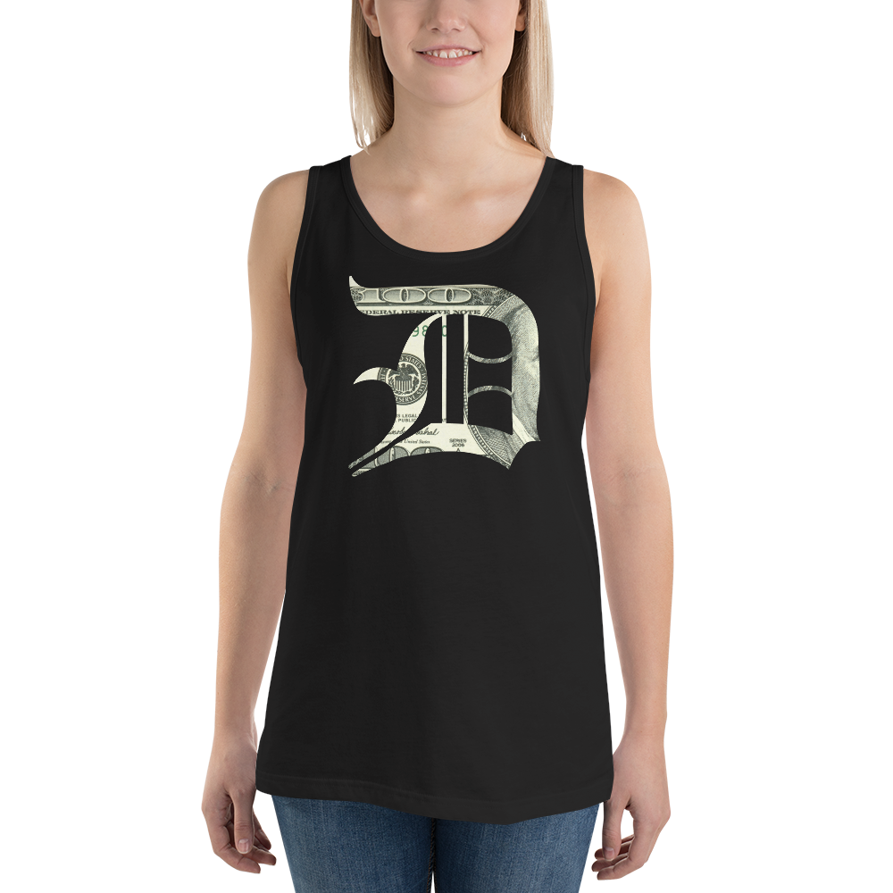 Detroit 'Old English D' Tank Top (Benjamins Edition) | Unisex Jersey