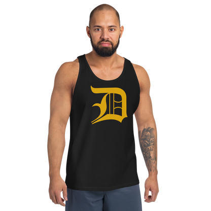 Detroit 'Old English D' Tank Top (Gold) | Unisex Jersey