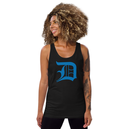 Detroit 'Old English D' Tank Top (Azure) | Unisex Jersey