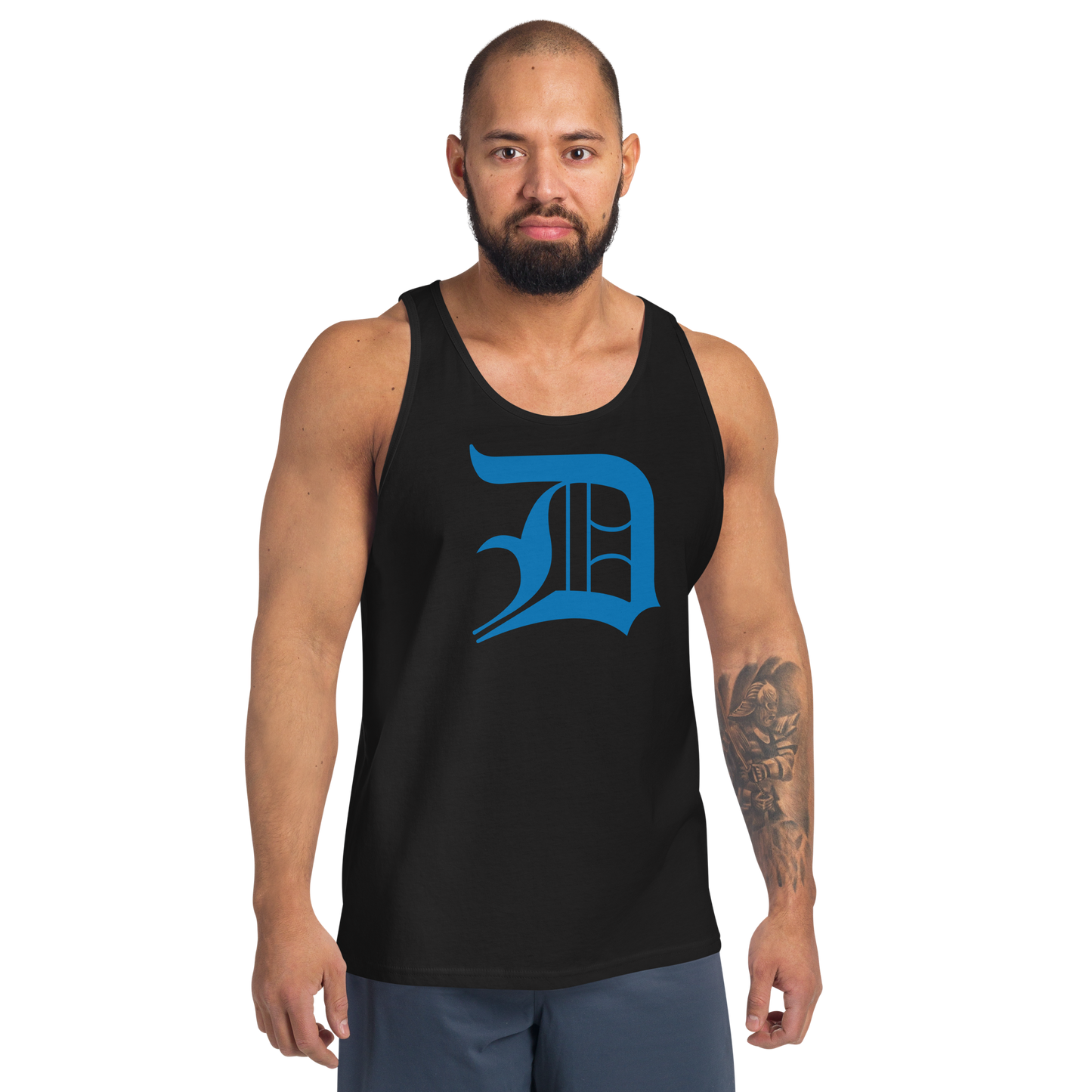 Detroit 'Old English D' Tank Top (Azure) | Unisex Jersey