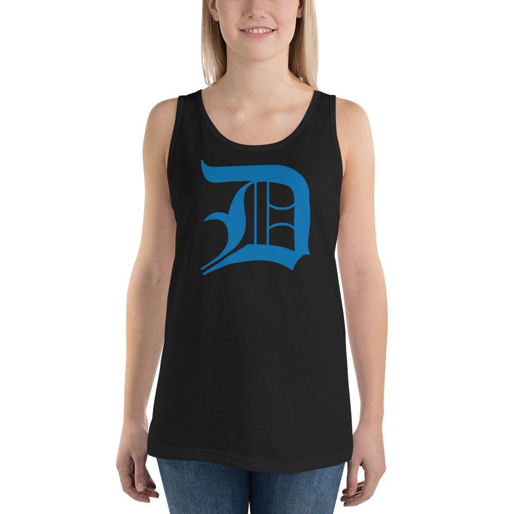 Detroit 'Old English D' Tank Top (Azure) | Unisex Jersey