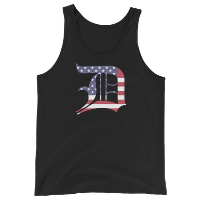 Detroit 'Old English D' Tank Top (Patriotic Edition) | Unisex Jersey