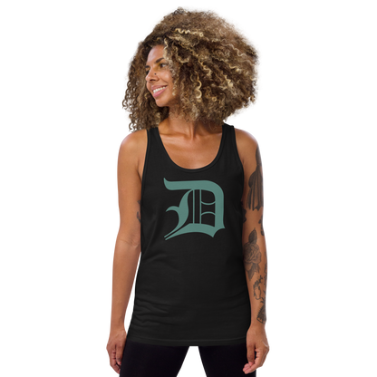 Detroit 'Old English D' Tank Top (Copper Green) | Unisex Jersey