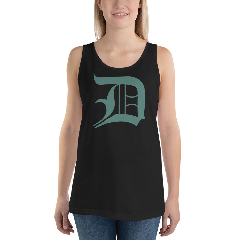 Detroit 'Old English D' Tank Top (Copper Green) | Unisex Jersey