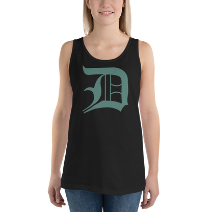 Detroit 'Old English D' Tank Top (Copper Green) | Unisex Jersey