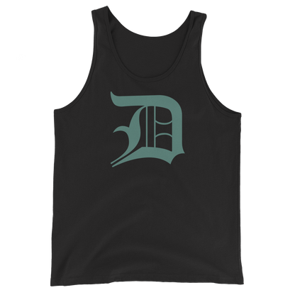 Detroit 'Old English D' Tank Top (Copper Green) | Unisex Jersey