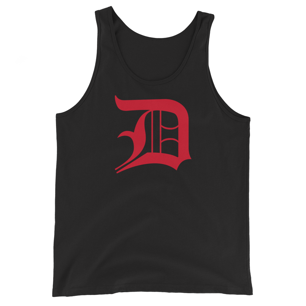 Detroit 'Old English D' Tank Top (Aviform Red) | Unisex Jersey