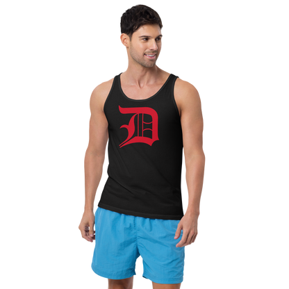 Detroit 'Old English D' Tank Top (Aviform Red) | Unisex Jersey