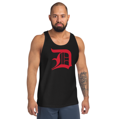 Detroit 'Old English D' Tank Top (Aviform Red) | Unisex Jersey