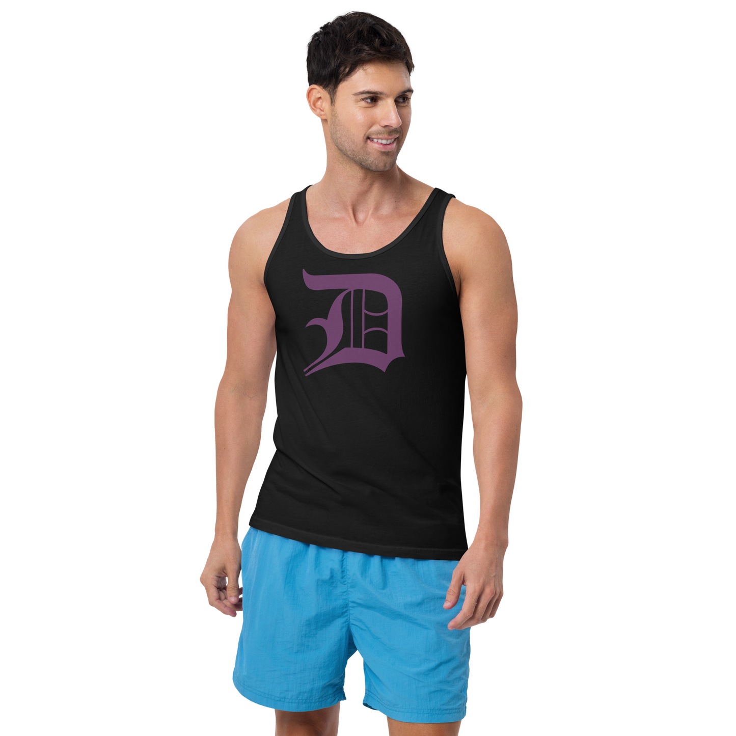 Detroit 'Old English D' Tank Top (Plum) | Unisex Jersey