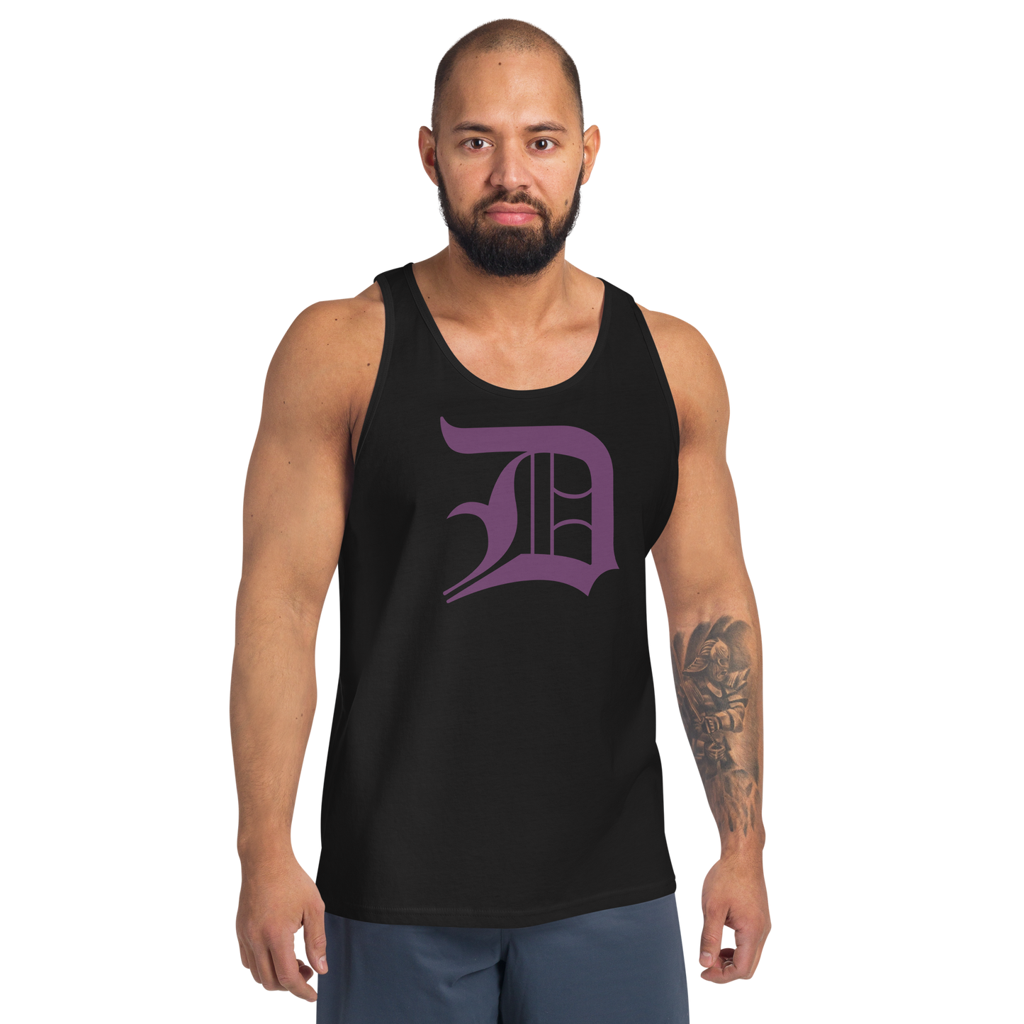 Detroit 'Old English D' Tank Top (Plum) | Unisex Jersey