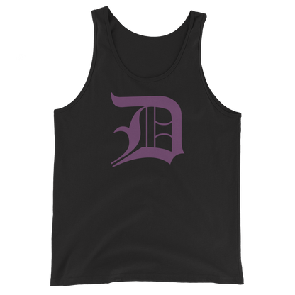 Detroit 'Old English D' Tank Top (Plum) | Unisex Jersey