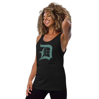 Detroit 'Old English D' Tank Top (Copper Green) | Unisex Jersey