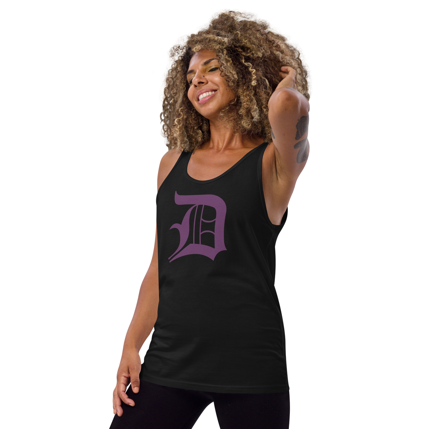 Detroit 'Old English D' Tank Top (Plum) | Unisex Jersey