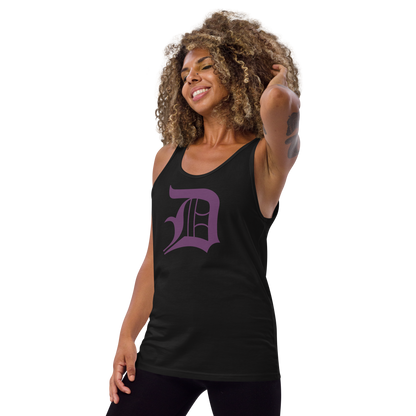 Detroit 'Old English D' Tank Top (Plum) | Unisex Jersey