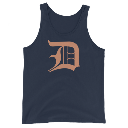 Detroit 'Old English D' Tank Top (Copper Color) | Unisex Jersey