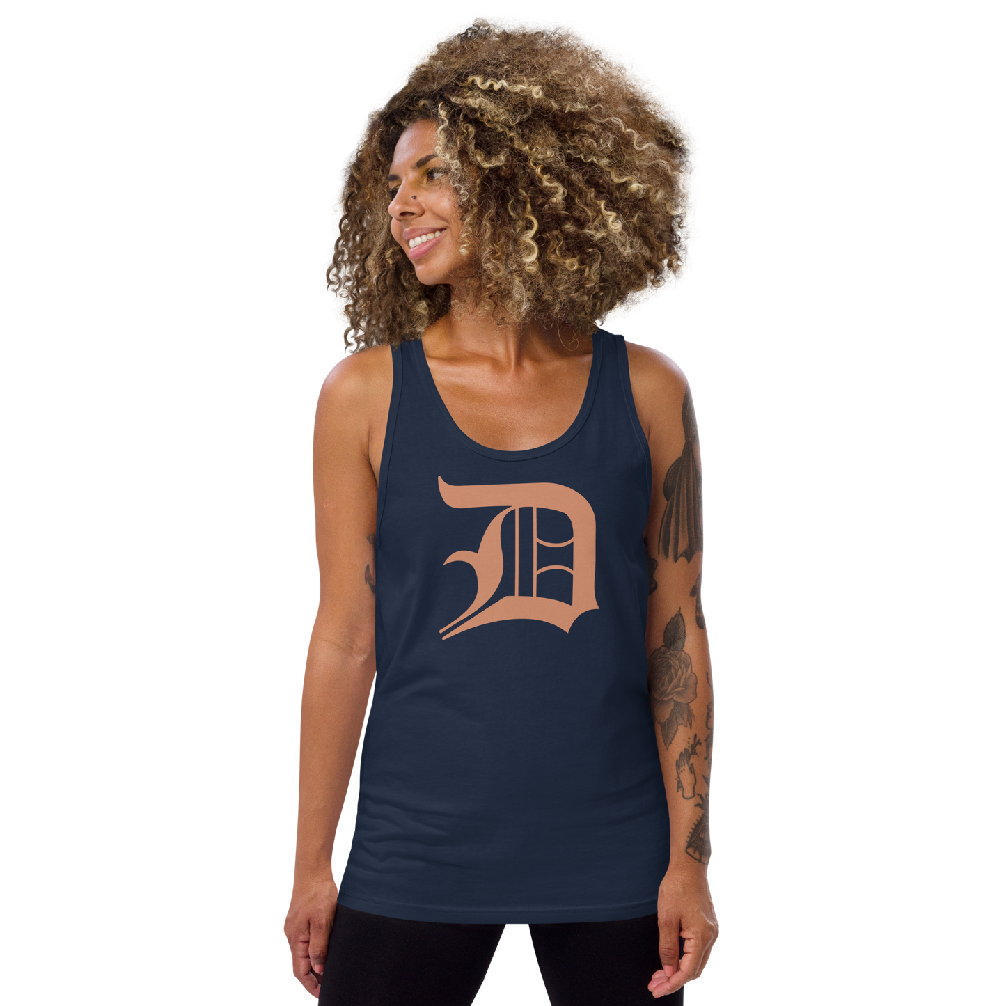 Detroit 'Old English D' Tank Top (Copper Color) | Unisex Jersey