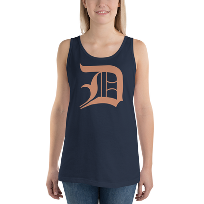 Detroit 'Old English D' Tank Top (Copper Color) | Unisex Jersey