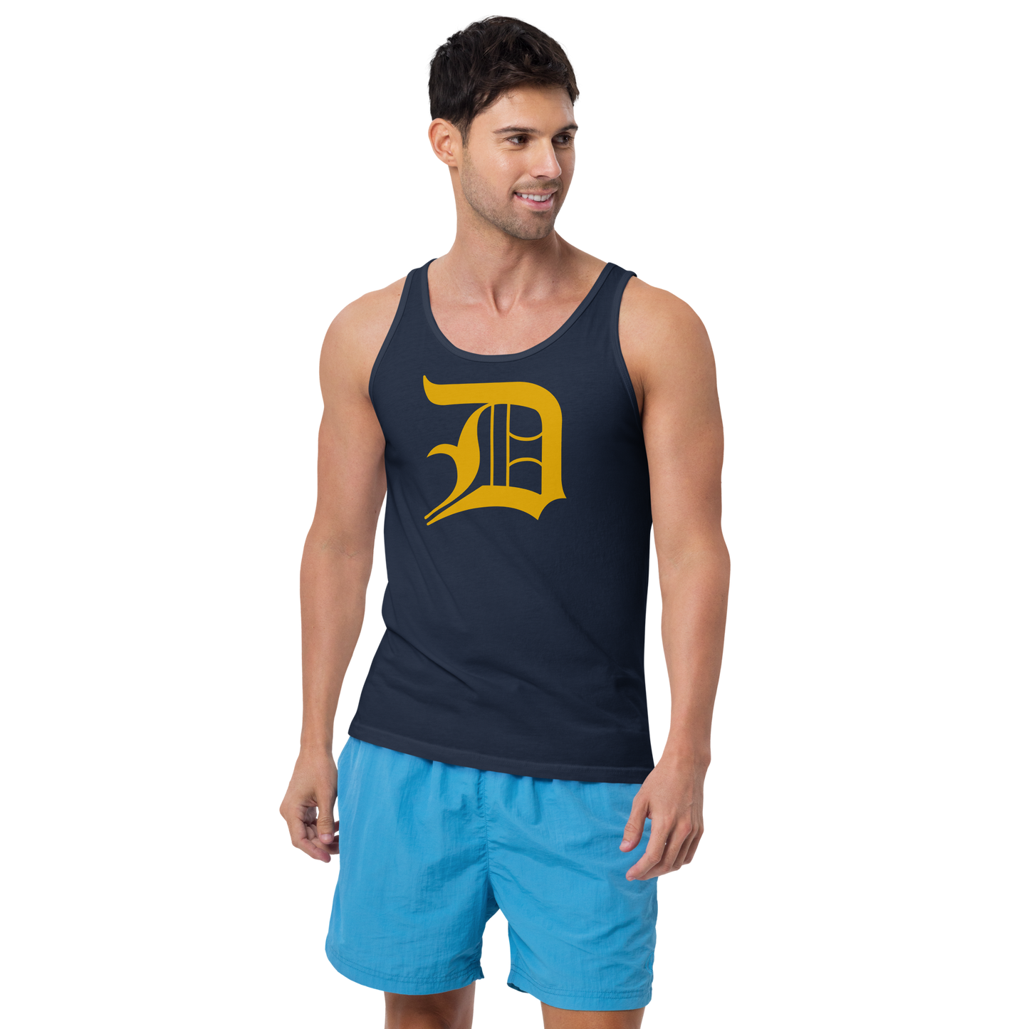 Detroit 'Old English D' Tank Top (Gold) | Unisex Jersey