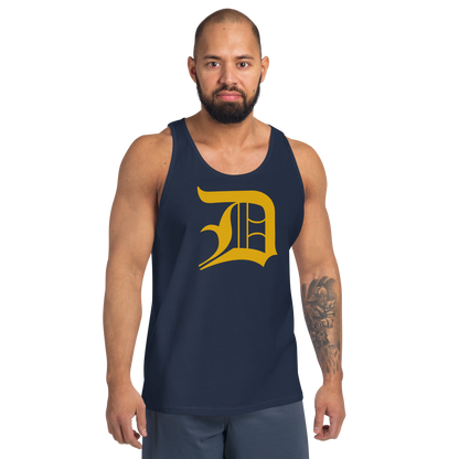 Detroit 'Old English D' Tank Top (Gold) | Unisex Jersey