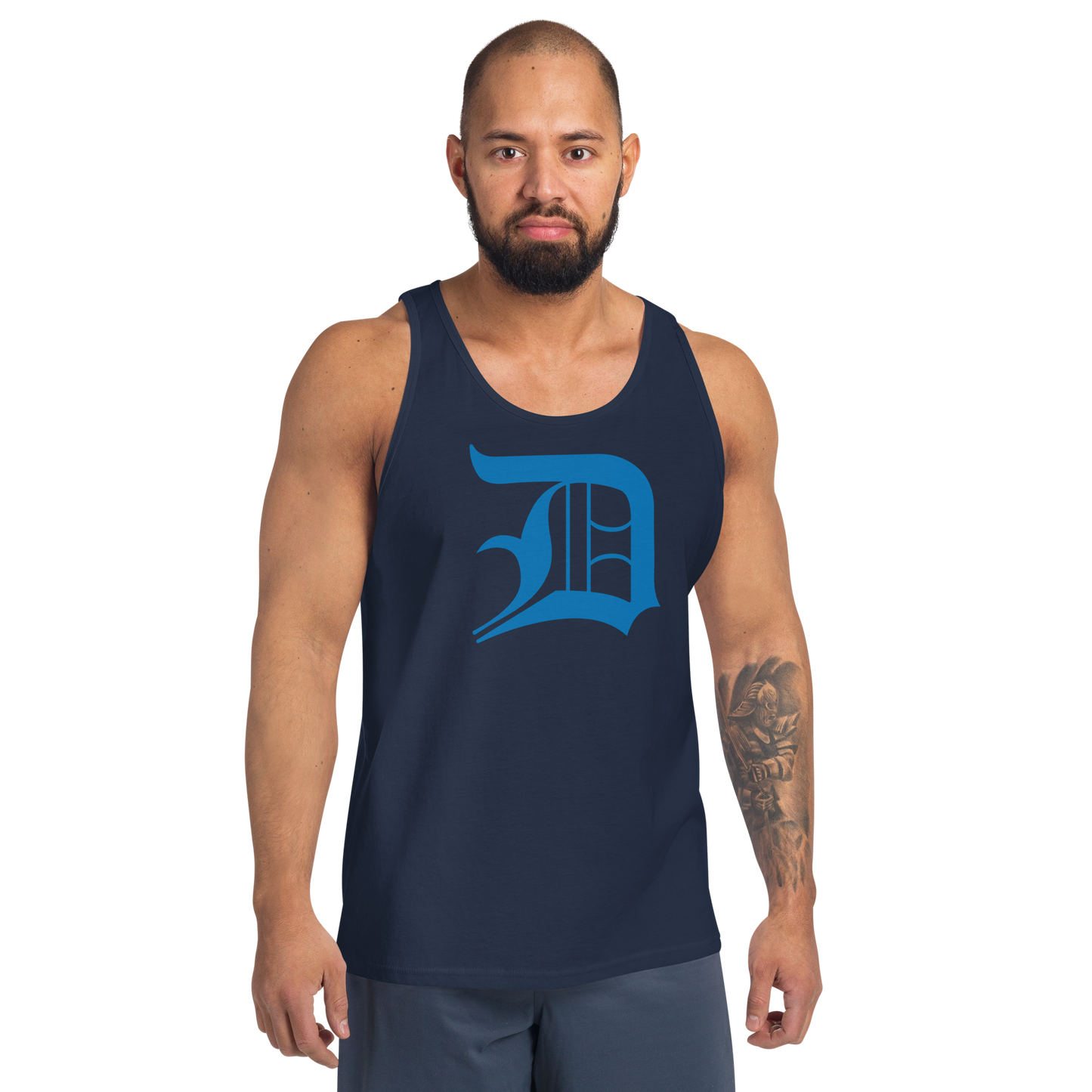 Detroit 'Old English D' Tank Top (Azure) | Unisex Jersey