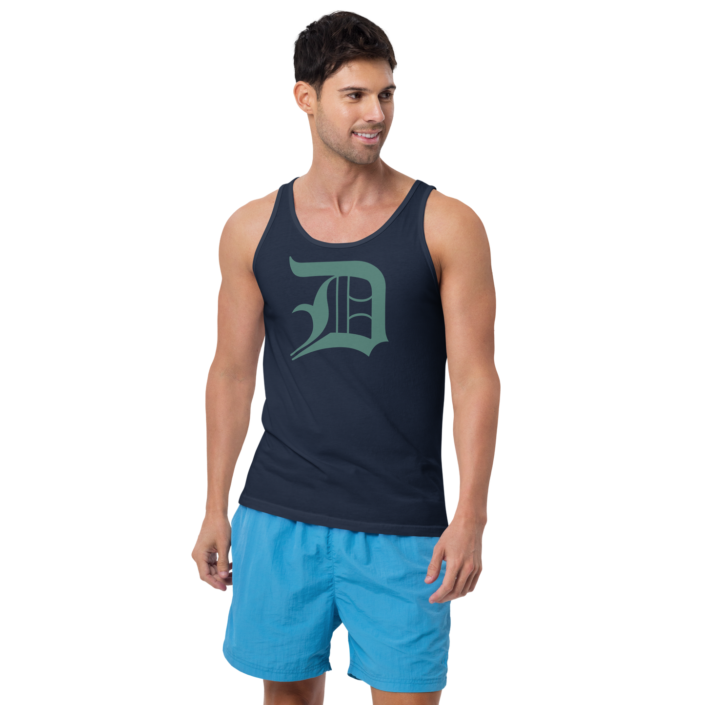 Detroit 'Old English D' Tank Top (Copper Green) | Unisex Jersey