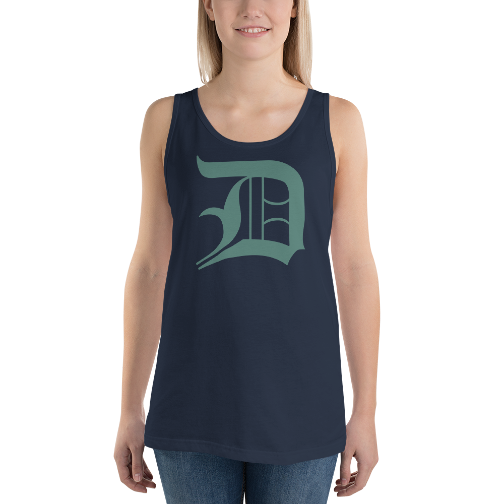 Detroit 'Old English D' Tank Top (Copper Green) | Unisex Jersey