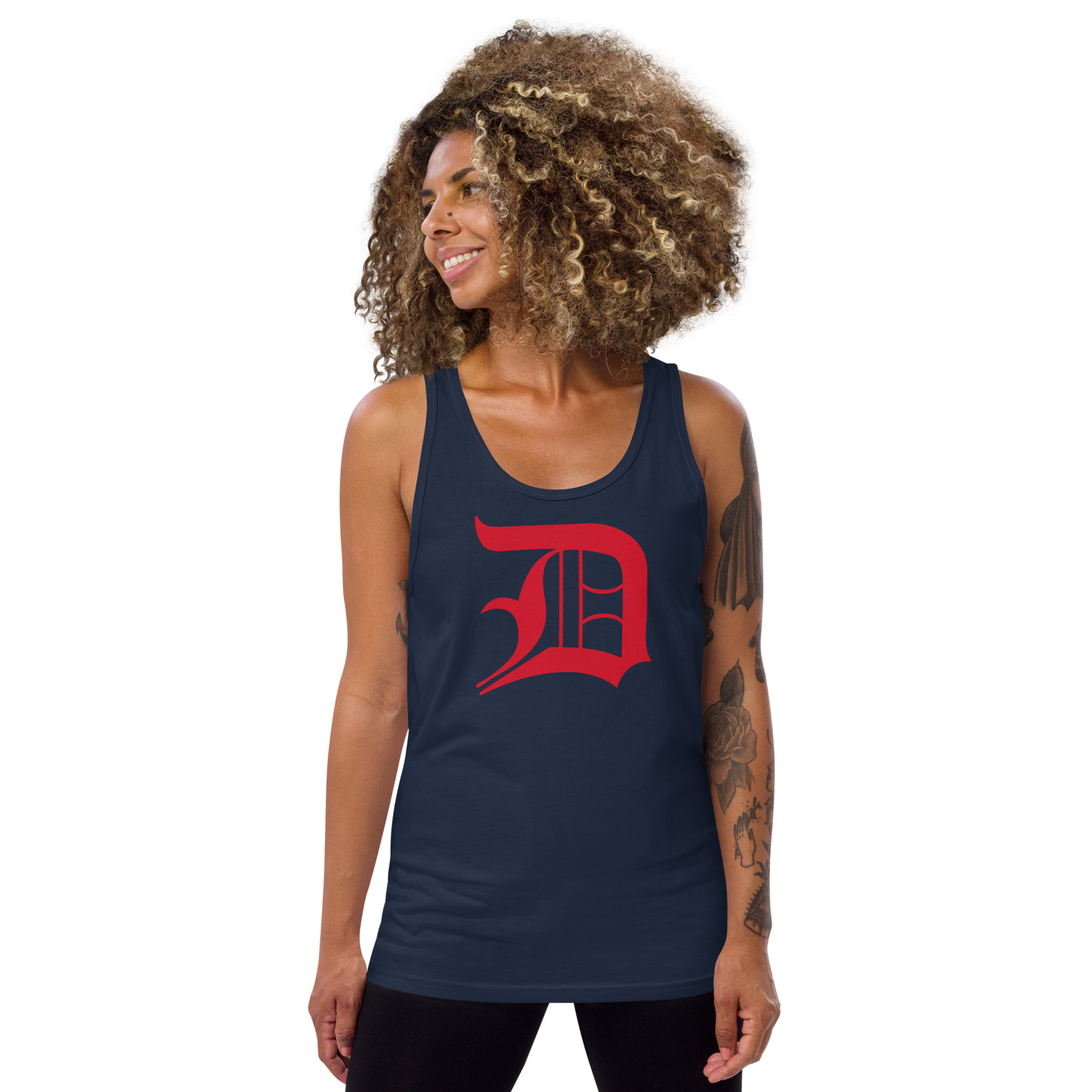 Detroit 'Old English D' Tank Top (Aviform Red) | Unisex Jersey