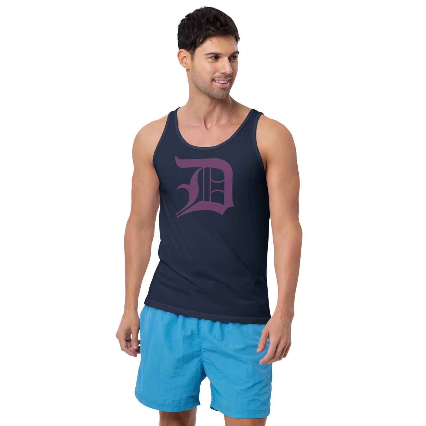 Detroit 'Old English D' Tank Top (Plum) | Unisex Jersey