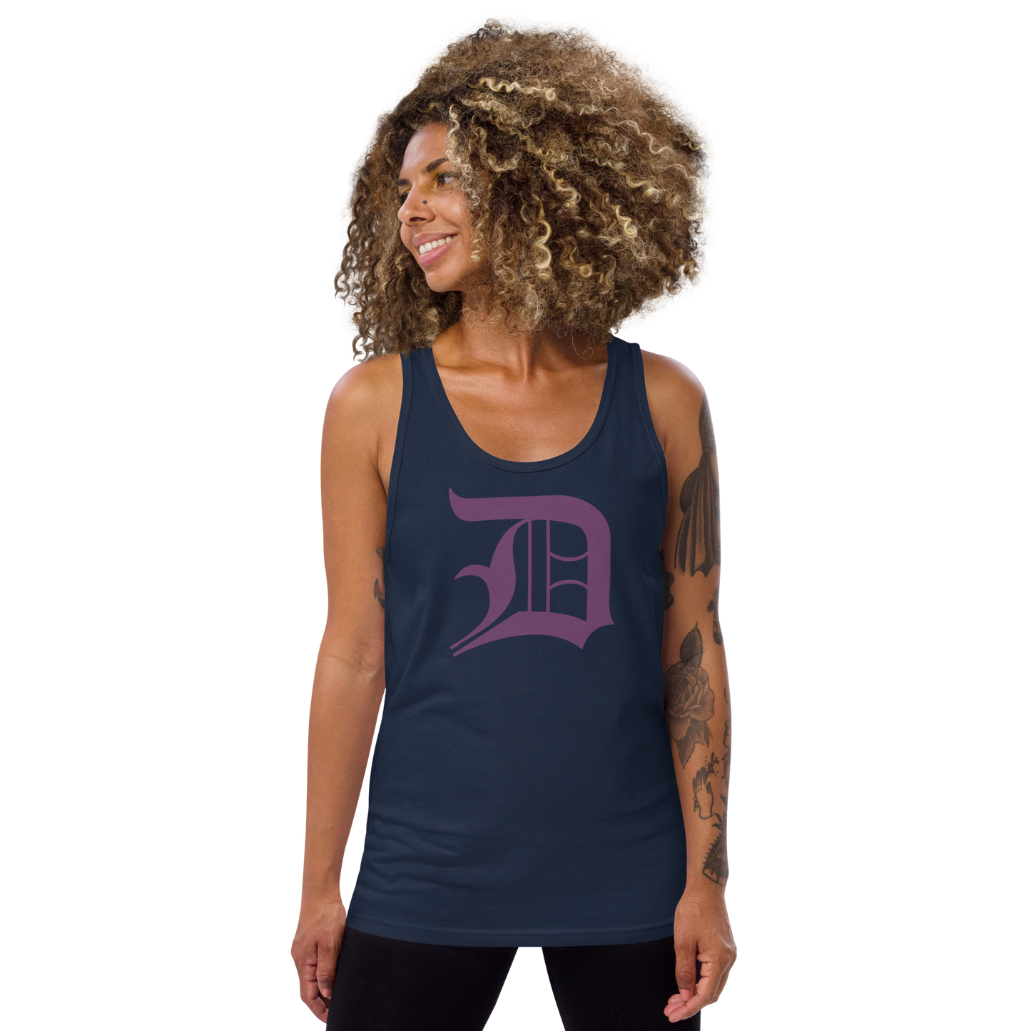 Detroit 'Old English D' Tank Top (Plum) | Unisex Jersey