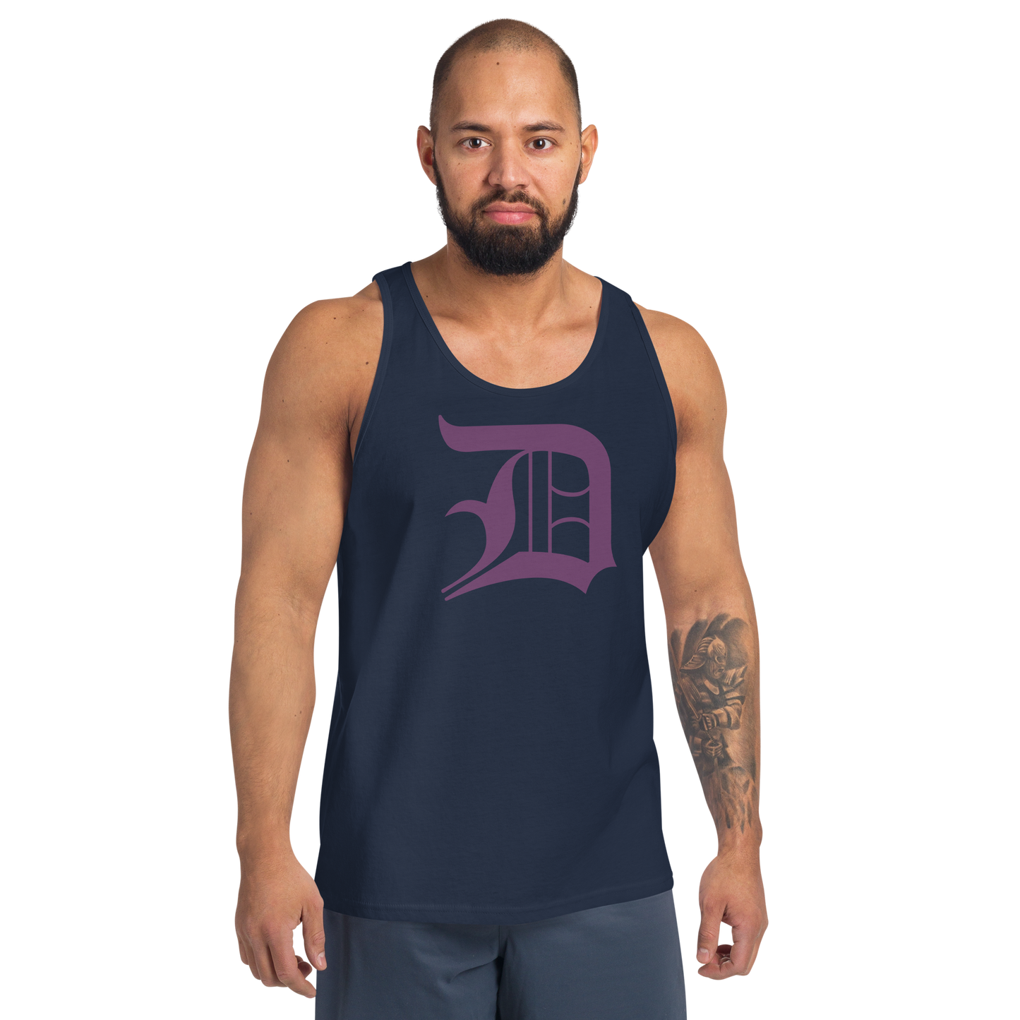 Detroit 'Old English D' Tank Top (Plum) | Unisex Jersey