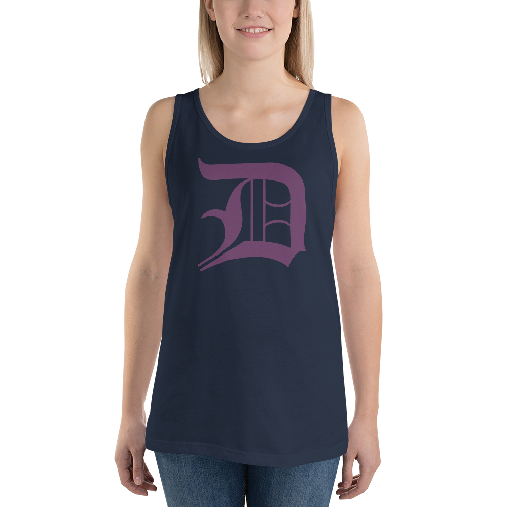 Detroit 'Old English D' Tank Top (Plum) | Unisex Jersey