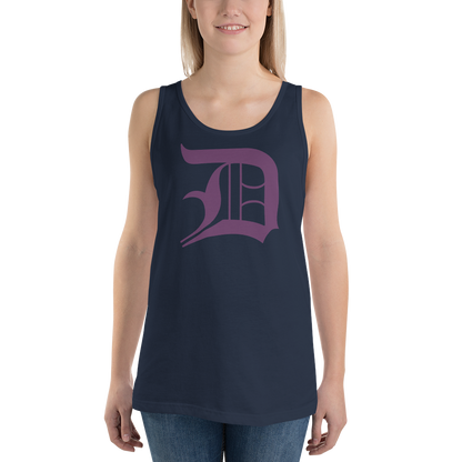 Detroit 'Old English D' Tank Top (Plum) | Unisex Jersey