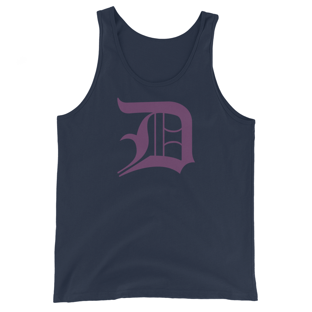 Detroit 'Old English D' Tank Top (Plum) | Unisex Jersey