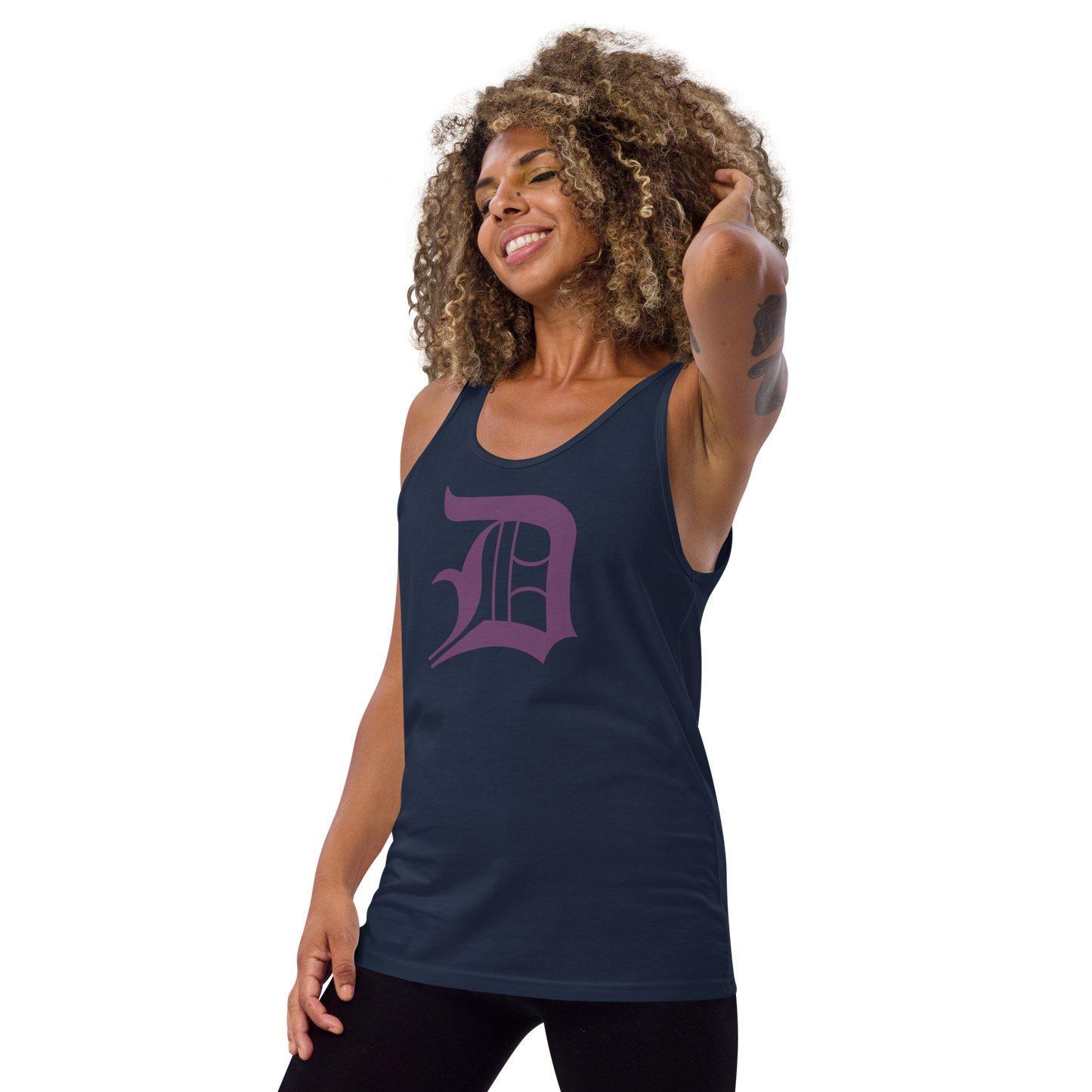 Detroit 'Old English D' Tank Top (Plum) | Unisex Jersey